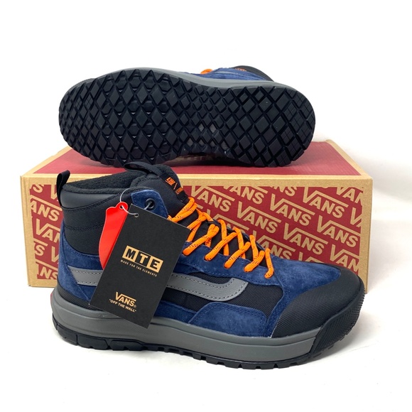 VANS Ultrarange Exo Hi MTE Women Boot Hiking Blue Black Nubuck Shoes VN0A5KS5LKV - Picture 4 of 9